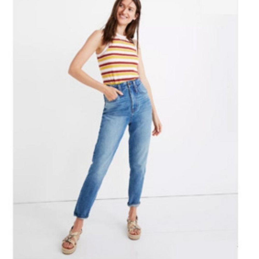 Madewell The Highest-Rise Momjean  Glencoe Wash AN339 Size 25